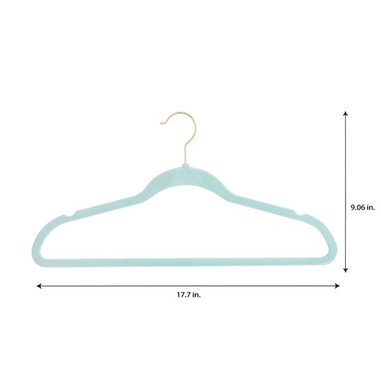 Simplify Super Slim Velvet Hangers with Gold Hook, 10ct.
